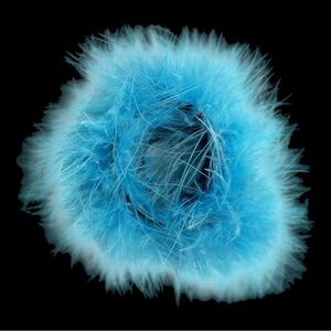 Fluffy Blue Feathered Accessory